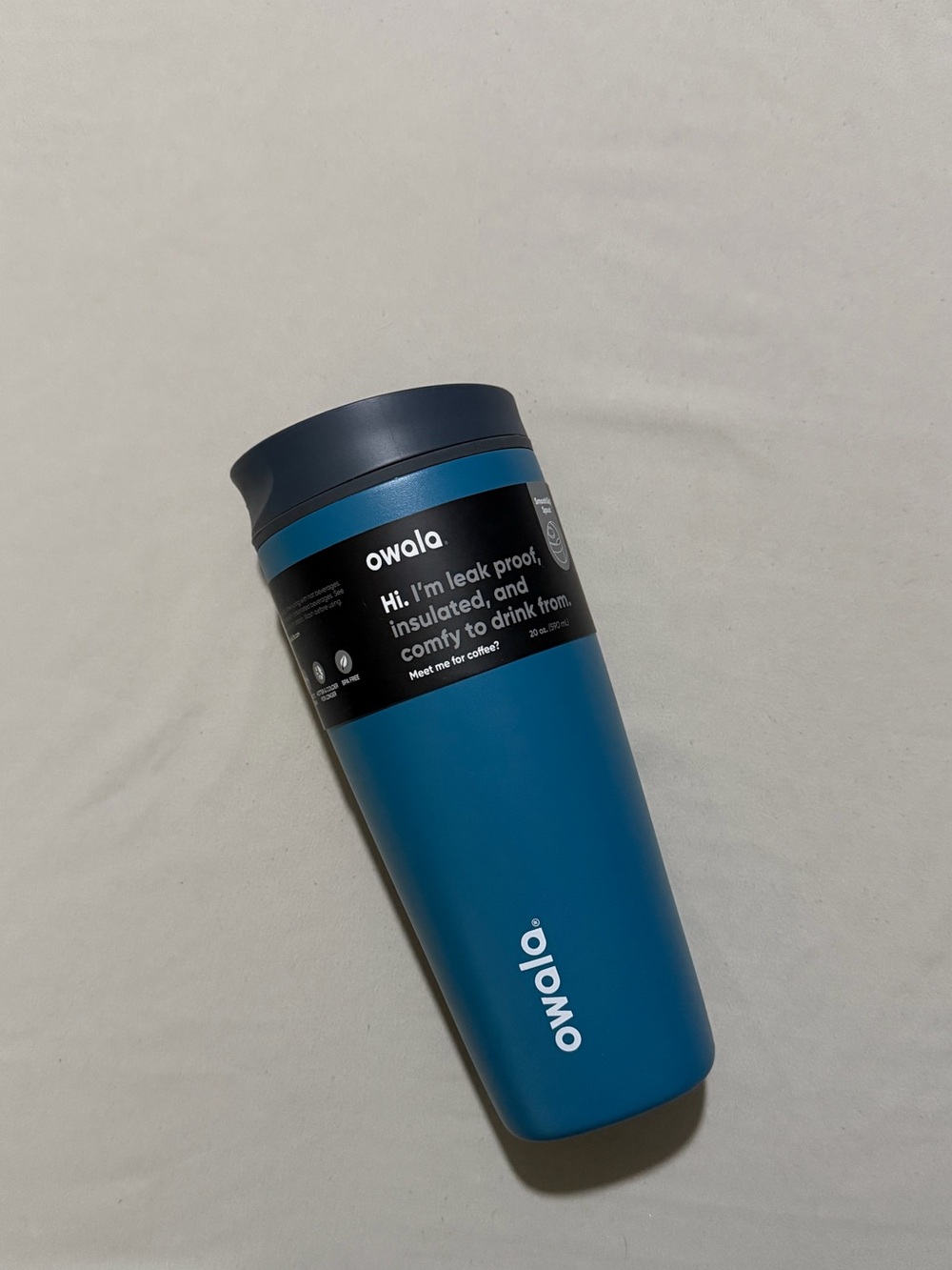 Owala Blue Insulated Travel Tumbler - Leakproof Thermal Mug